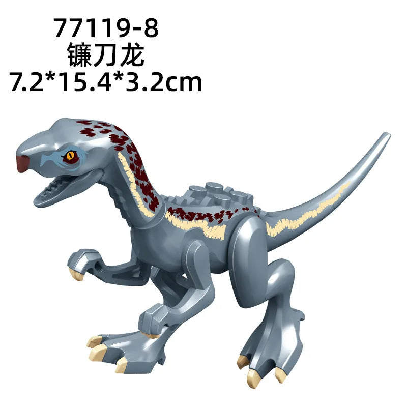 Jurassic World 3 Brutal Raptor Building Blocks – Tyrannosaurus, Indominus, and I-Rex Dinosaur Toy for Kids