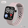 LED Digital Sports Watch for Kids Boys and Girls Football Silicone Casual Electronic Wristwatch