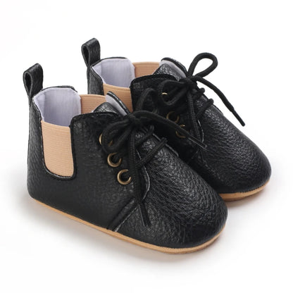 New Baby Shoes Retro Leather Boy Girl Multicolor Toddler Rubber Sole Anti-Slip First Walkers Infant Moccasins