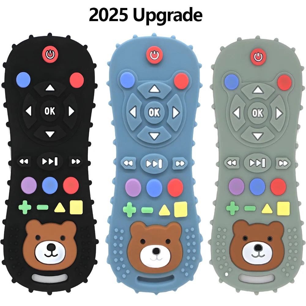 1/3pcs Baby Remote Control Teether - Silicone Anti-Eating Gloves, Pacifier Bracelet & Teething Stick | Biting Toy for Babies