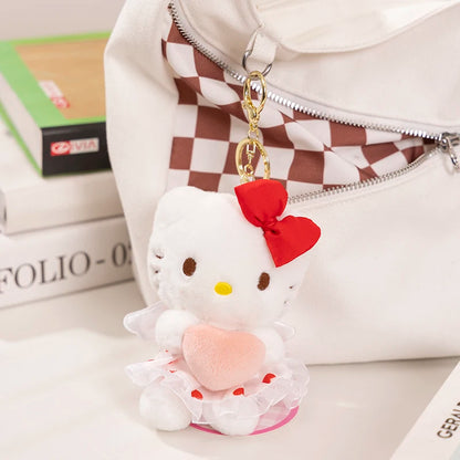 Sanrio Hello Kitty Kuromi Melody Pochacco Cinnamoroll Plush Toy Pendant Keychain Gift