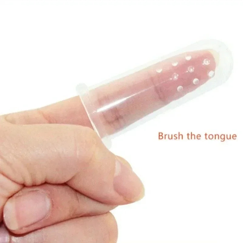 Baby Finger Toothbrush with Box, Silicone Infant Tooth Brush, Soft Rubber Training & Pet Toothbrush