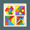 4-in-1 Montessori Wooden Tangram Puzzle — Colorful Geometric Jigsaw Educational Toy for Kids