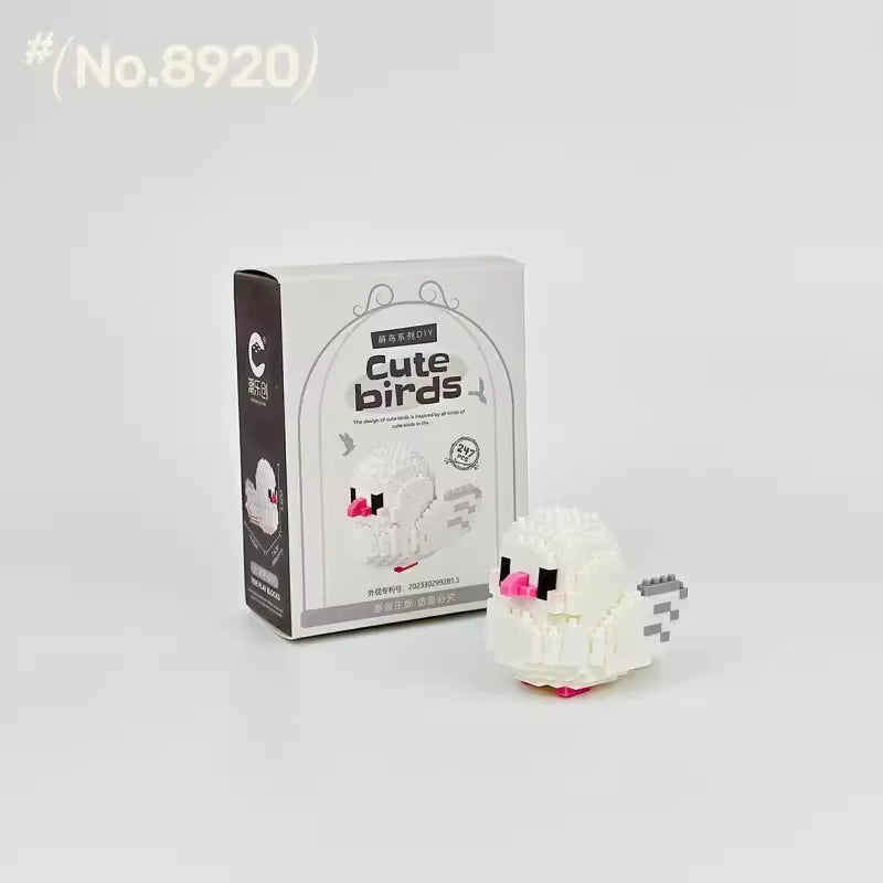Moe Bird Series Building Block Toy – Educational Assembly Table Ornament for Kids