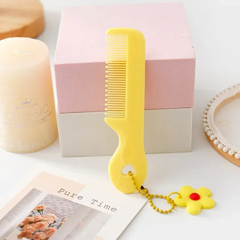 2023 New Children’s Small Anti-Screw Hair Brush Comb - Cartoon Mini Portable Untangling Bangs Round Tooth Hairbrush for Girls