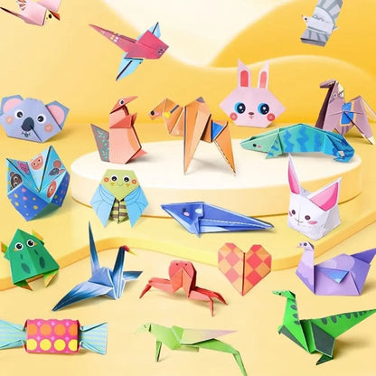 Children’s Handmade Folding Toy – Animal Pattern DIY Craft Paper Book for Parent-Child Interaction and 3D Origami Puzzle
