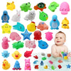 13Pcs Baby Animal Bath Toy Set – Soft Rubber Floating Squeeze Water Toys