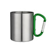 220ml (7.4 fl oz) Stainless Steel Camping Mug with Carabiner Handle, Double‑Wall Portable Travel Cup