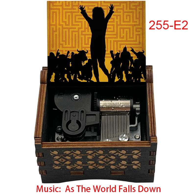 As The World Falls Down Fantasy 18-Note Wooden Music Box New Year Christmas Birthday Gift