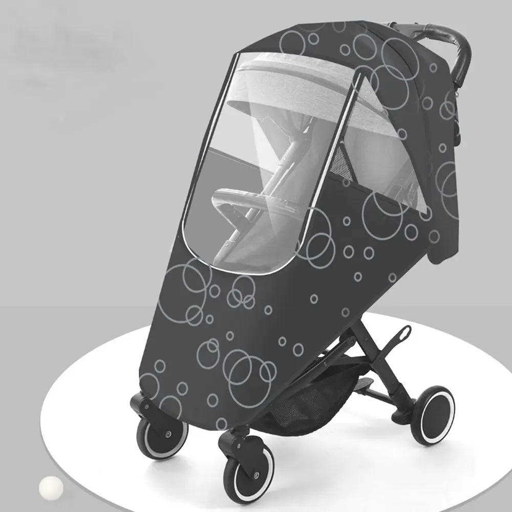 Breathable Dustproof Travel Large Circle Outdoor Cartoon Buggy Protection Stroller Rain Cover Nylon Pushchair Rain Shade