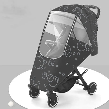 Breathable Dustproof Travel Large Circle Outdoor Cartoon Buggy Protection Stroller Rain Cover Nylon Pushchair Rain Shade