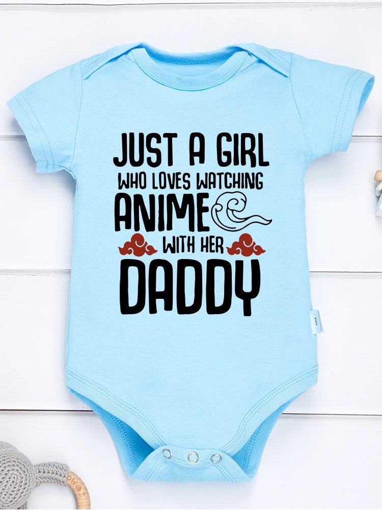 Cute Baby Girl Onesie – High-Quality 100% Cotton Newborn Bodysuit – Anime-Inspired Fashion Outfit for Infants (0-24 Months)