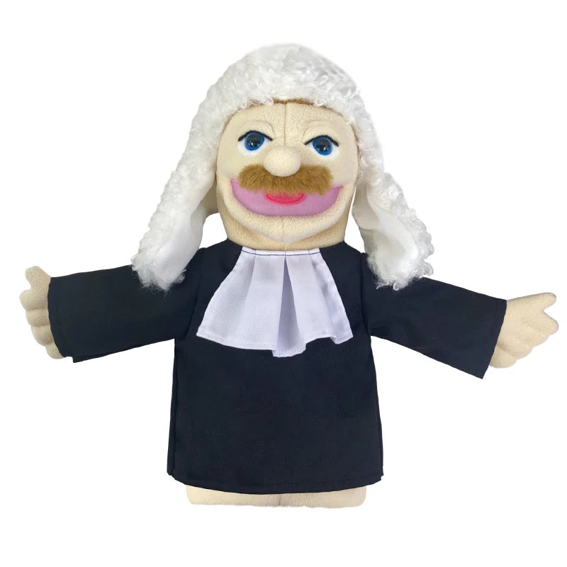 Big Plush Hand Puppets, Cartoon Doctor Police Nurse Teacher Ventriloquism Dolls