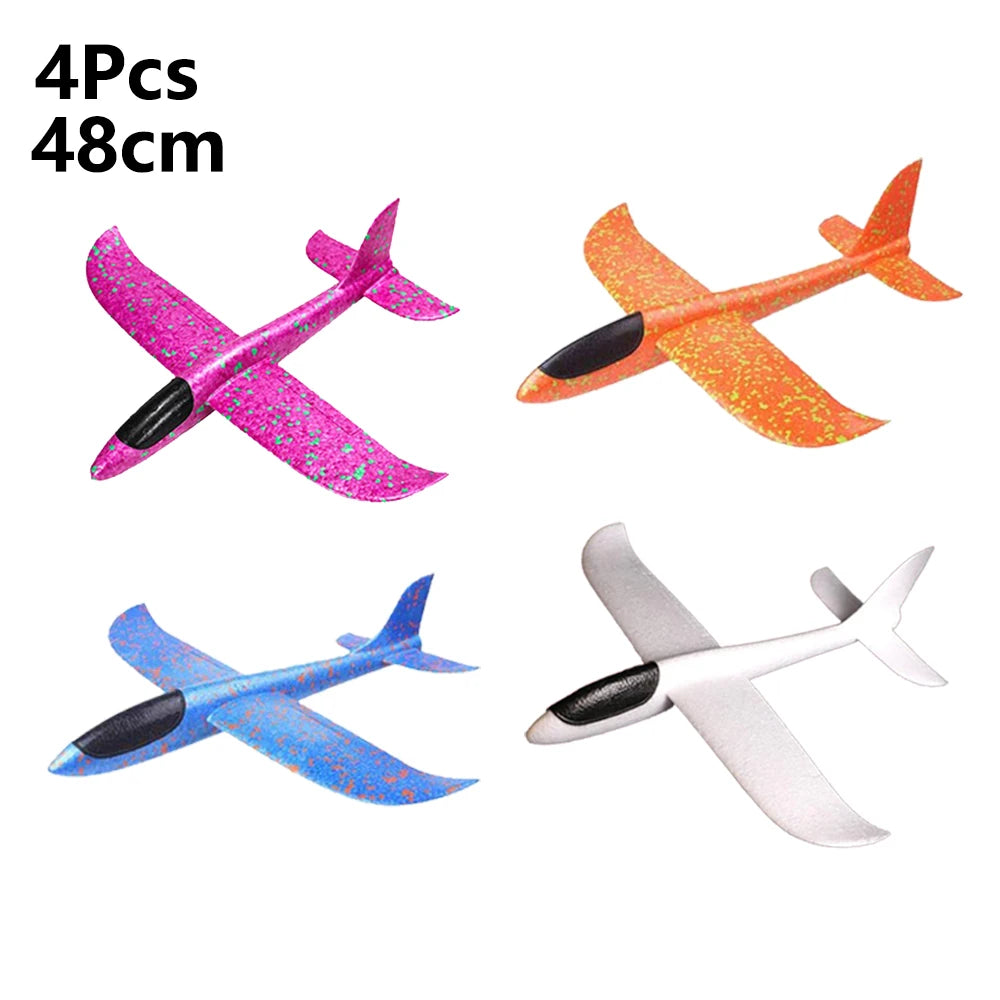 Large Foam Plane Glider 36 cm (14.17 in) and 48 cm (18.9 in) Hand Throw Airplane Outdoor Kids Toy Gift