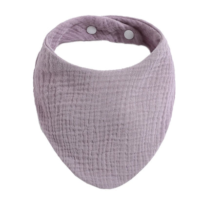 Organic Cotton Baby Bibs | Muslin Scarf Bandana Burp Cloth for Boys & Girls | Absorbent Triangle Gauze Feeding Bibs - Kidzy Market