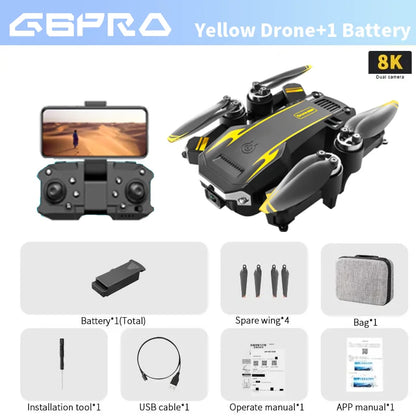 KBDFA G6 Foldable Drone with 8K Camera and Obstacle Avoidance