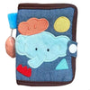 Cute Cartoon Elephant Women's Canvas Wallet with Card Holder & Coin Purse - Small Change Purse 11.5 x 17 cm (4.53 x 6.69 in)
