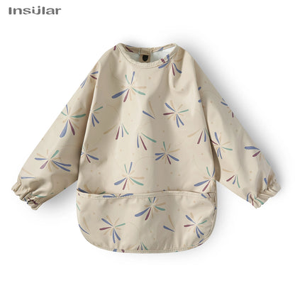 Waterproof Long-Sleeve Baby Bib with Pocket – Full-Cover Feeding Apron for Mess-Free Mealtime - Kidzy Market