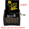 You Are My Sunshine Quote Print Wooden Music Box Birthday Party Favor Gift for Kids