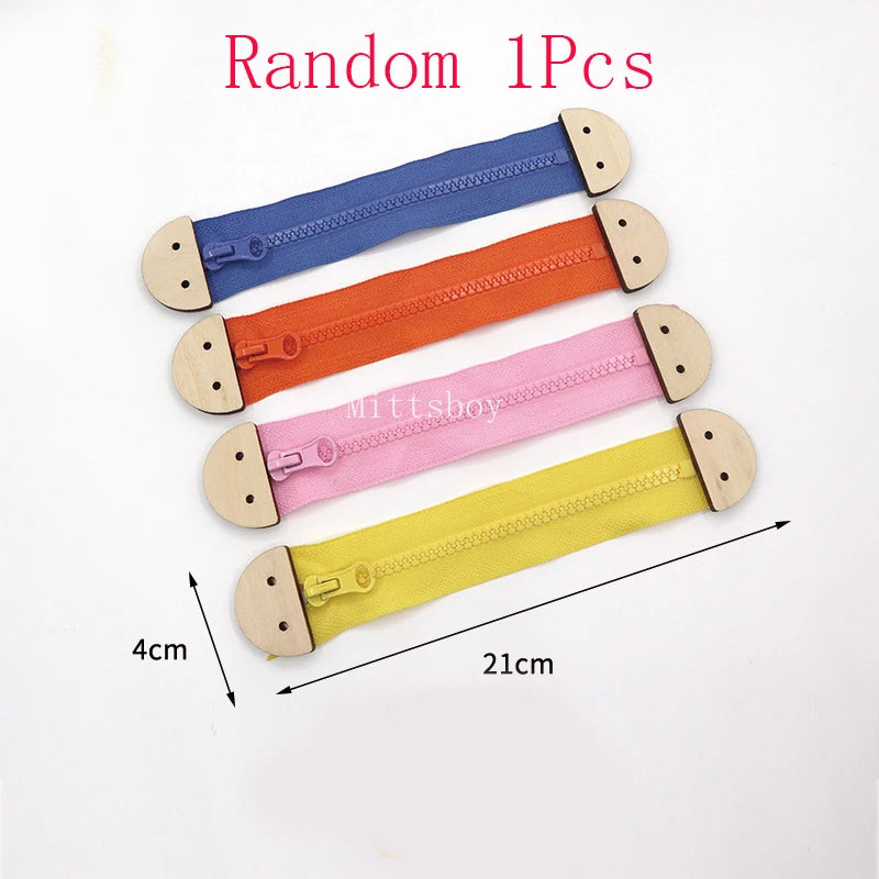 Busy Board Accessories – Montessori Wooden Toy with Key, Lock, Switch, Slides, and Paillette for Early Education Training and Learning Gifts