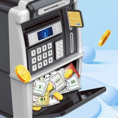 Smart Electronic ATM Piggy Bank for Boys and Girls Password Lock Coin and Banknote Savings Anti-Theft Toy with Music Kids Gift