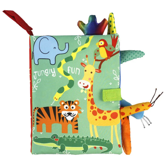 Tail Cloth Book for Babies – Interactive Early Learning Toy with Sound Paper and Rattle for Ages 0–36 Months