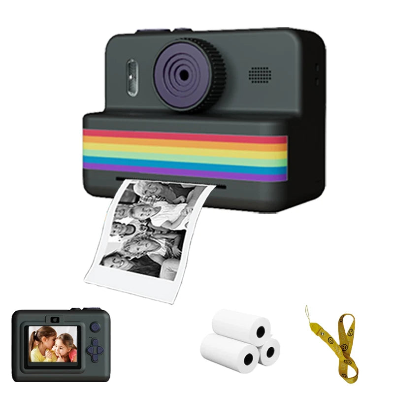 Digital Kids Camera with 2.8-Inch Screen, Portable Thermal Instant Print, HD Photo and Video Toy