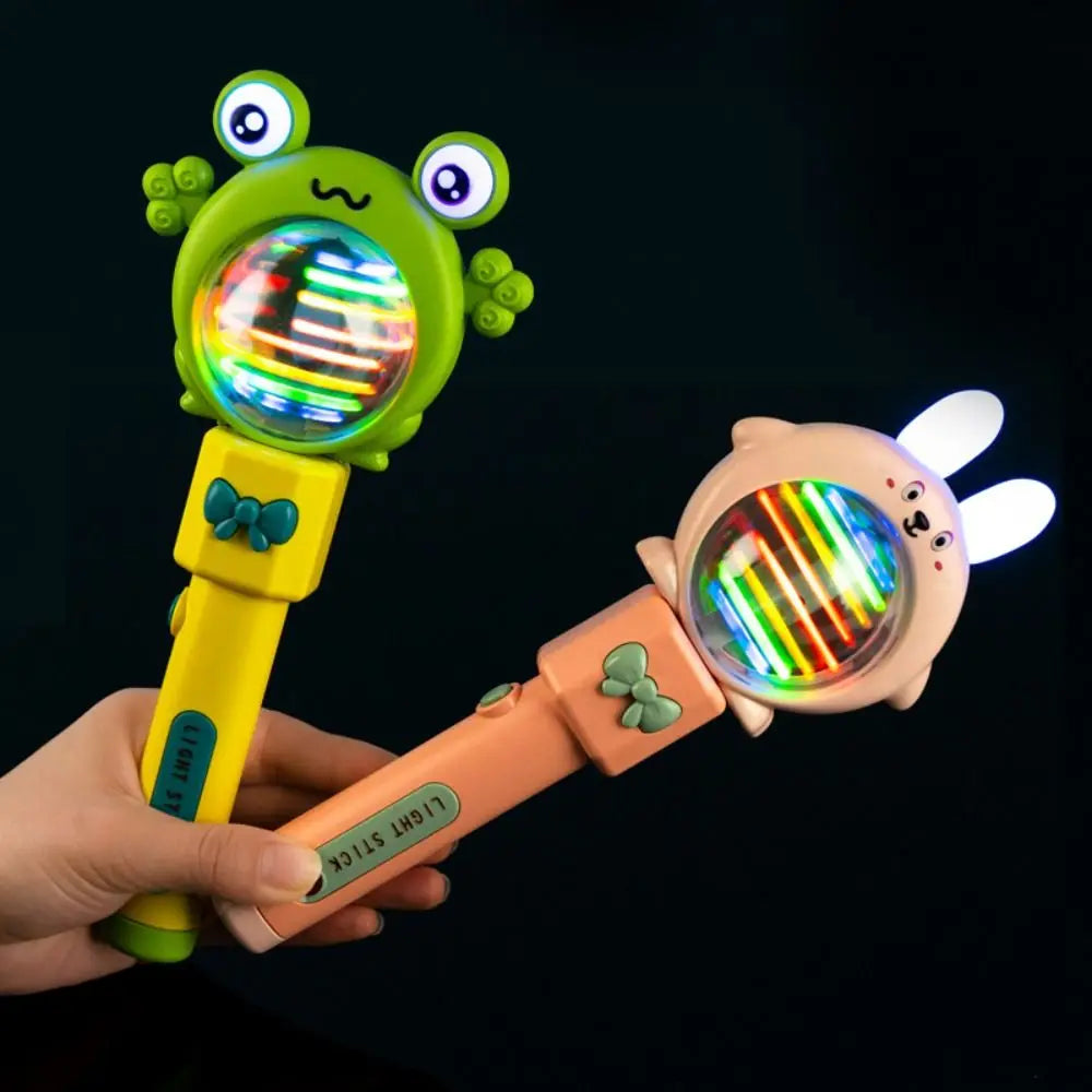 Kids LED Music Wand with Rotating Lights – Bunny & Frog Rubber Toy, 26 x 9.6 cm (10.24 x 3.78 in)