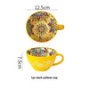 Bohemian Morning Hand-Painted Ceramic Mug – 13.5 oz (400 ml) Porcelain Coffee & Tea Cup | Gift for Family, Friends, Teachers