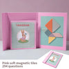 Wooden Magnetic Tangram Puzzle Book – Portable Montessori Educational Toy for Kids