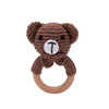 1pc Baby Teether Music Rattle - Animal Crochet Rattle, Elephant & Giraffe Wooden Ring, Babies Gym Montessori Children’s Toys