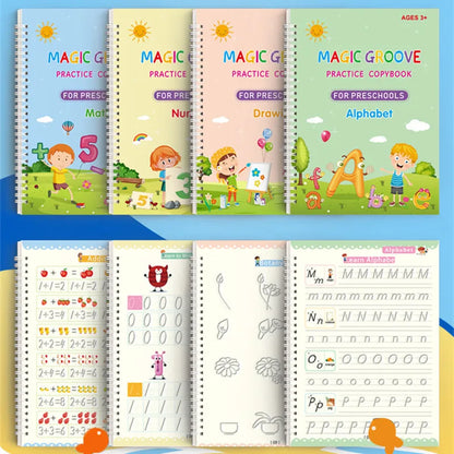 Magic Copybook Drawing Toys for Kids – Montessori Reusable Pen Control Training, Writing Stickers, Educational Learning Toy for Children
