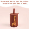 TYRY.HU 1Pc Baby Feeding Straw Cup, Cartoon Learning Feeding Cup, Food Grade Silicone Toddler Water Bottle, BPA Free Tableware
