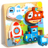 Montessori Wooden Shape Matching Building Blocks Toy for Toddlers Ages 2+ Early Learning Educational Puzzle