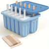 Reusable Silicone Popsicle Mold Tray with 50 Wooden Sticks, Easy-Release Ice Pop Maker