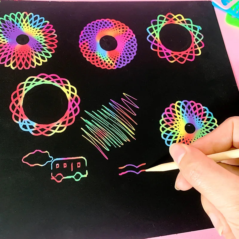Spirograph Drawing Toy Set – Montessori Educational Geometric Ruler and Creative Drawing Accessories for Kids