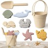 Children’s Silicone Beach Toy Set With Shovel & Portable Bucket — Durable Sand Digging & Storage Tool