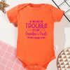 Newborn Girl Black Romper – Letter Print Cotton Onesie, Cozy Crew Neck, Fashionable Infant Bodysuit for Baby Boy and Girl