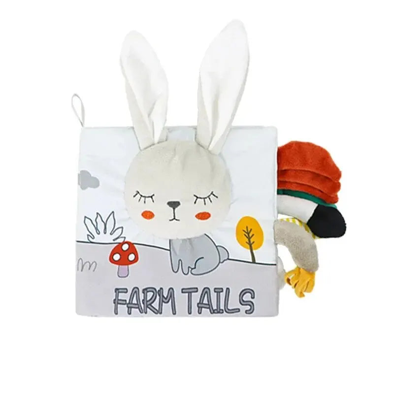 Soft Baby Books - 3D Touch and Feel High Contrast Cloth Book, Montessori Sensory Early Learning Stroller Toys for Infant Toddler Gifts