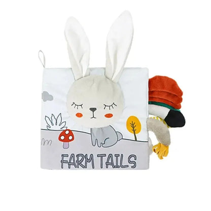Soft Baby Books - 3D Touch and Feel High Contrast Cloth Book, Montessori Sensory Early Learning Stroller Toys for Infant Toddler Gifts