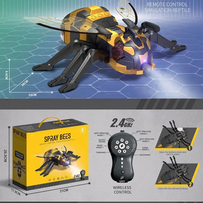 RC Crawling Animal Radio Control Spider Bee Toy with Lights – Full Function
