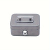 Metal Cash Box with Key Lock Secure Coin Storage Piggy Bank for Office and Home with Handle