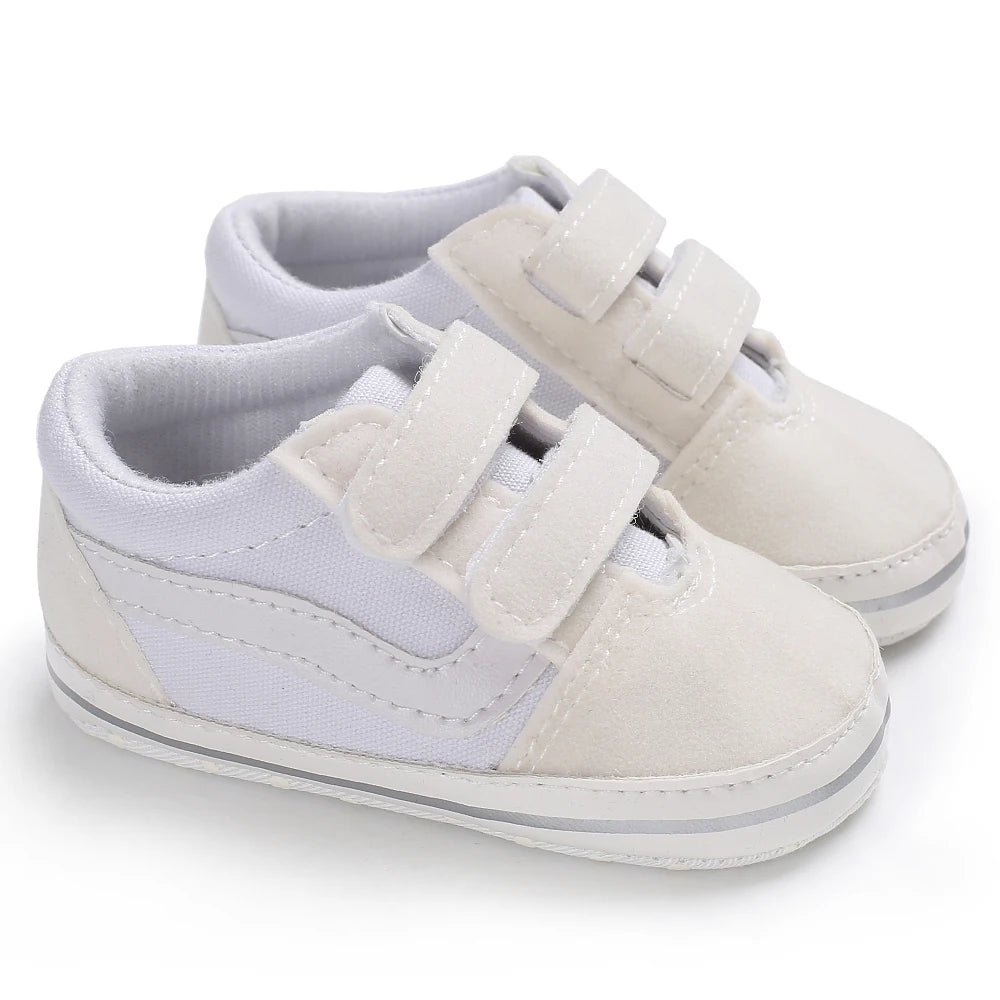 Newborn Baby Canvas Shoes – Anti-Slip Soft Sneakers for Baby Boys & Girls, Multi-Color Toddler First Walkers Crib Shoes