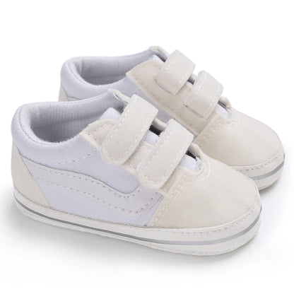 Newborn Baby Canvas Shoes – Anti-Slip Soft Sneakers for Baby Boys & Girls, Multi-Color Toddler First Walkers Crib Shoes