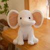 Cute Elephant Plush Pillow — 25 cm (9.8 in) Soft Cotton Stuffed Animal Kawaii Sleeping Aid