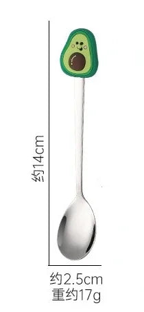 Cute Fruit Shape Baby Feeding Spoon & Dessert Cake Fork – Coffee Stirring Spoon, Kitchen Tableware Utensils, Kids Gifts & Baby Gadgets