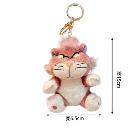 Disney Cute Lucifer Cat Plush Keychain, Soft Stuffed Doll Bag Pendant Gift
