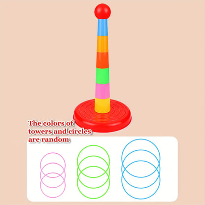 Kids Ring Toss Tower Game – Interactive Throwing Ring Toy for Ages 3+, Family Puzzle & Christmas Gift