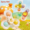3Pcs Suction Cup Rotating Toy for Babies – Hand-Eye Coordination Educational Training, Bath and Travel Toy, Birthday or Christmas Gift