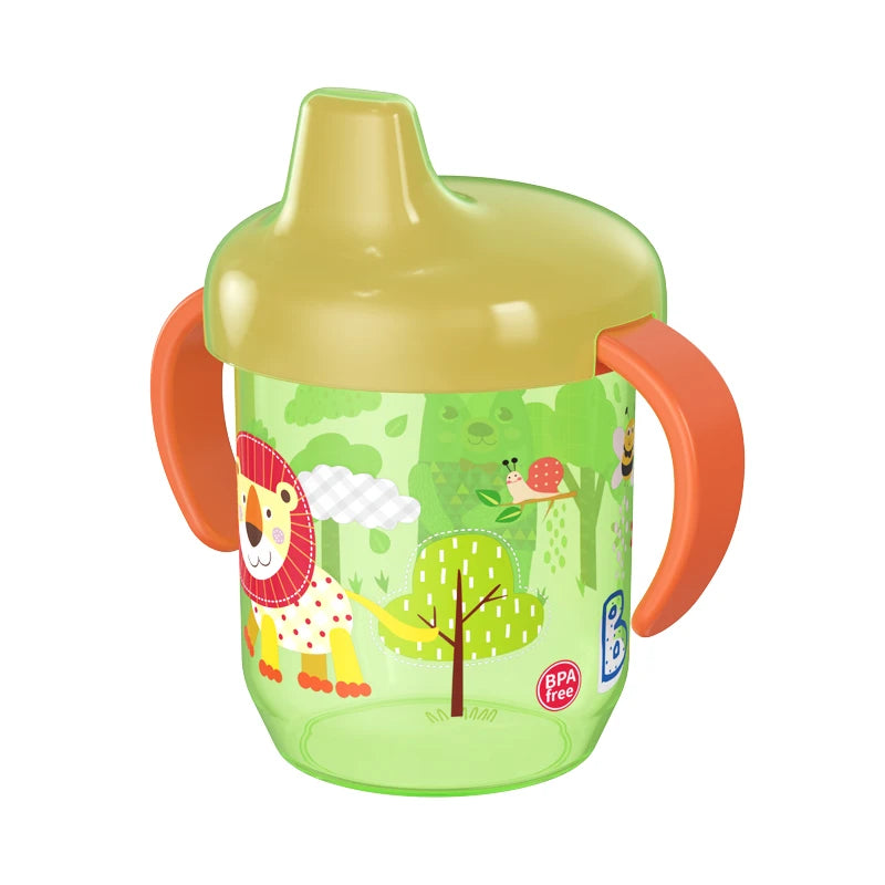 Cute Duckbill Baby Learning Drinking Cup with Double Handles, Flip Lid, BPA-Free, Leakproof Infants Water Bottle (270ml/9oz)